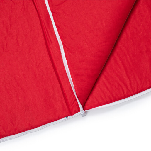 Sac de dormit de bumbac cu perna si fermoar 140x75 cm Nativo Dreams Rosu