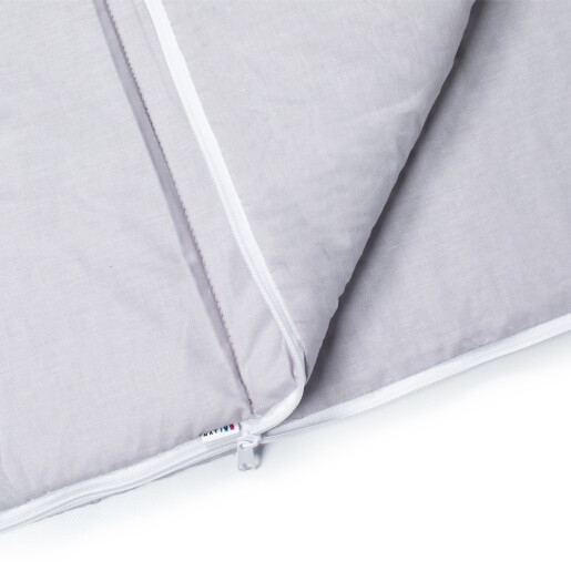Sac de dormit de bumbac cu perna si fermoar 140x75 cm Nativo Dreams Gri