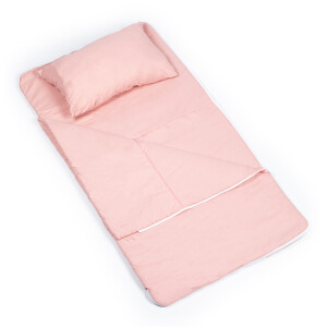 Sac de dormit de bumbac cu perna si fermoar 140x75 cm Nativo Dreams Piersica
