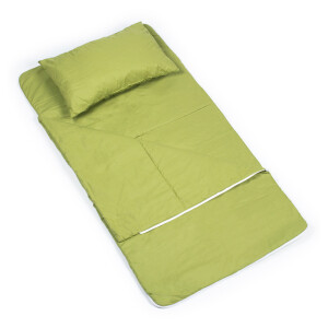 Sac de dormit de bumbac cu perna si fermoar 140x75 cm Nativo Dreams Verde